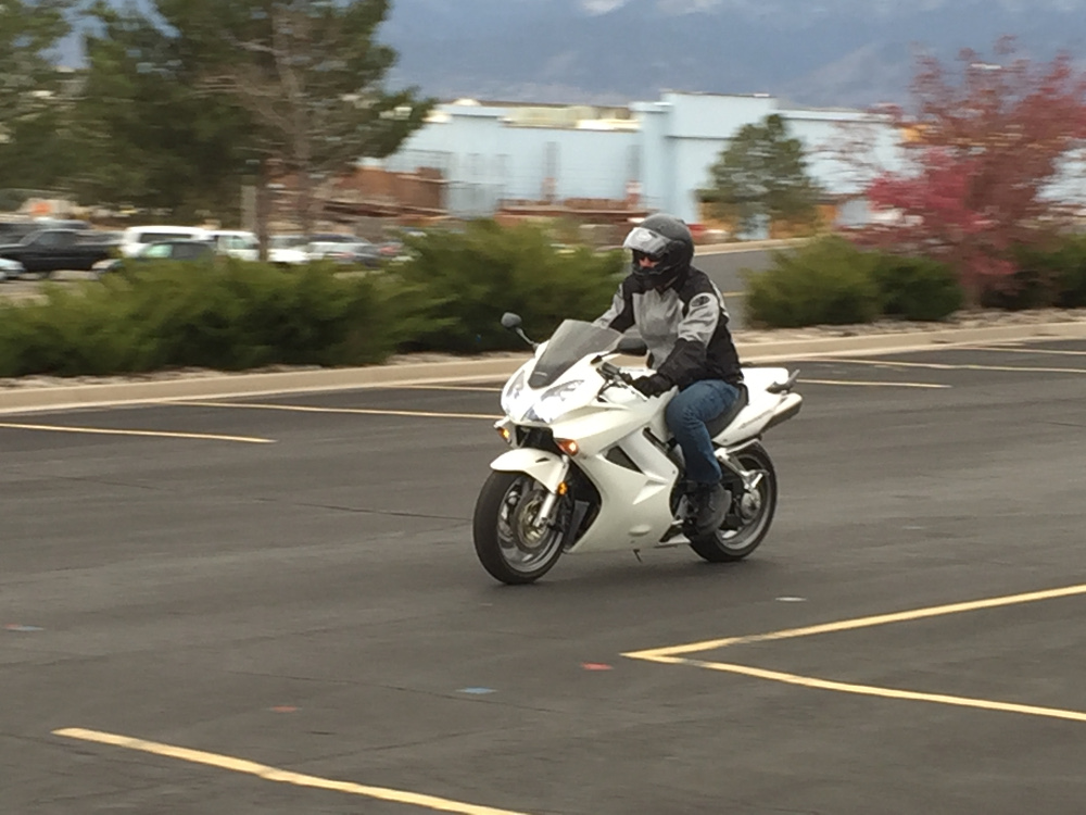 I took the Motorcyle Safety Foundation rider course to learn to ride.  They provided the parking lot and a POS motorcycle to practice on.  When I finished, Paul let me have is VFR800 to ride.  I rode this bike for the remainder of the season until I bought my Triumph the following year. 